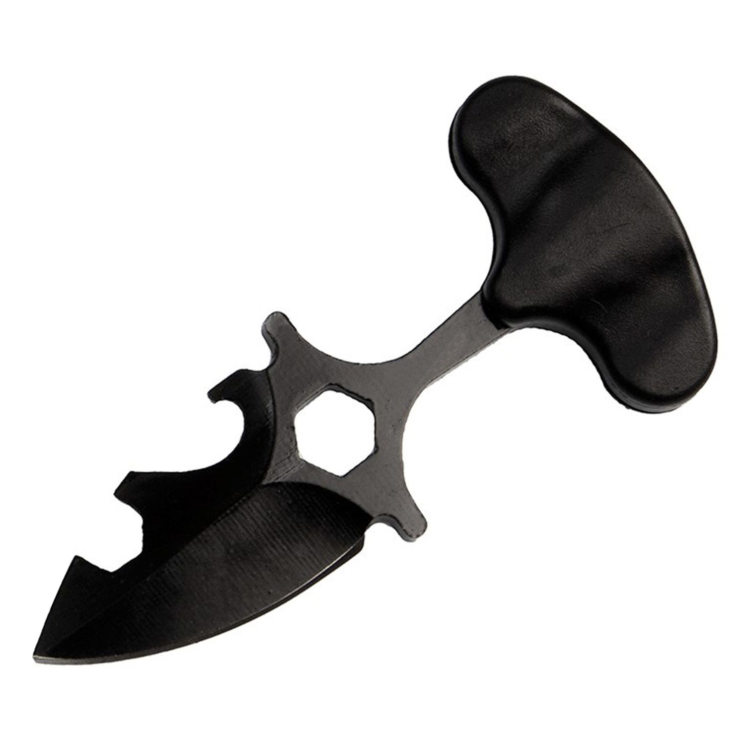 Cutit tactic de camping IdeallStore&reg;, Broken Death, 8 cm, negru, teaca inclusa fotografia produsului View 2 L