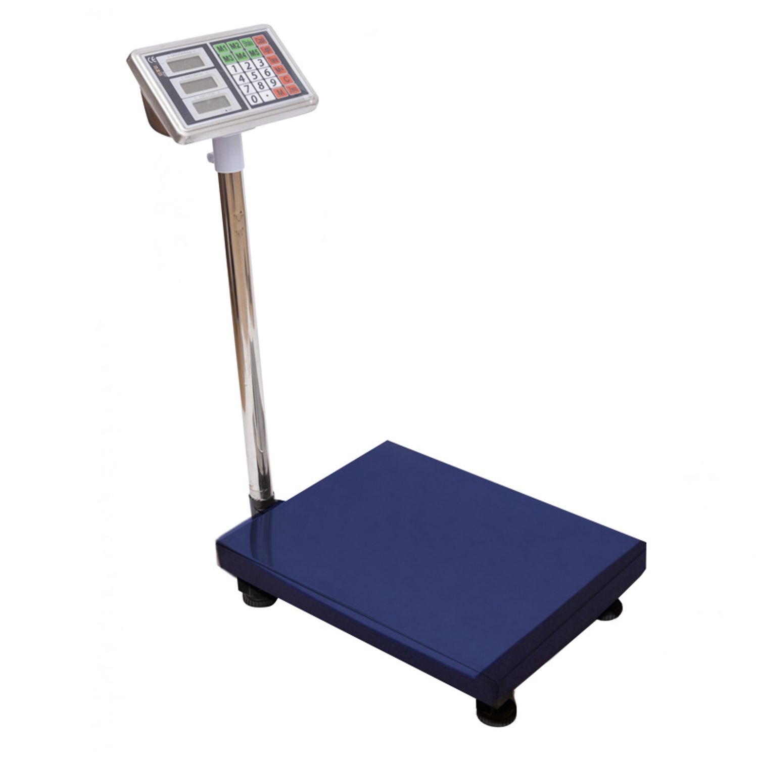 Cantar cu platforma IdeallStore®, brat rabatabil, display LCD, 500 kg, metalic, albastru fotografia produsului