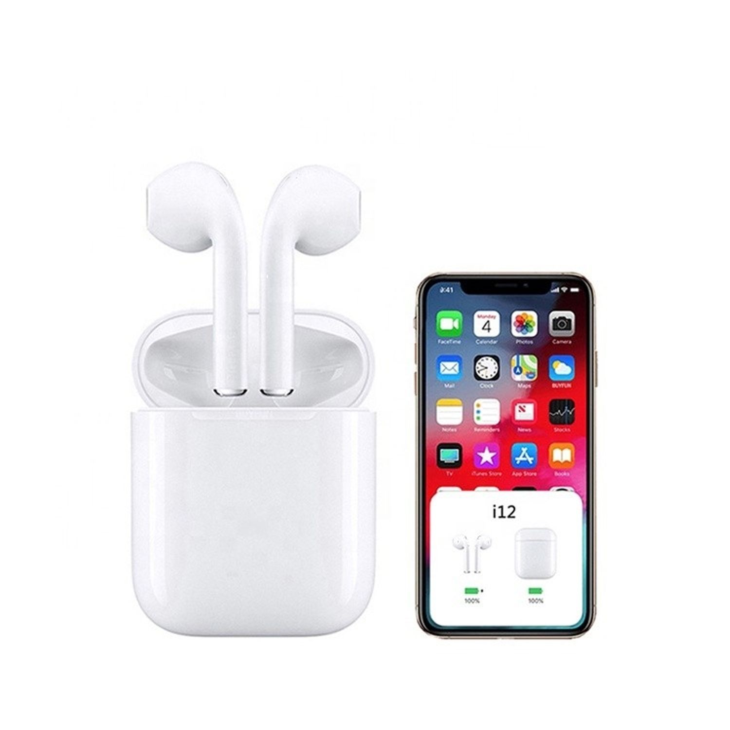 Casti bluetooth IdeallStore&reg; wireless, Special Time, 5.0, compatibile iOS si Android, albe fotografia produsului View 2 L