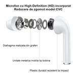 Casti bluetooth IdeallStore&reg; wireless, Special Time, 5.0, compatibile iOS si Android, albe fotografia produsului View 6 S