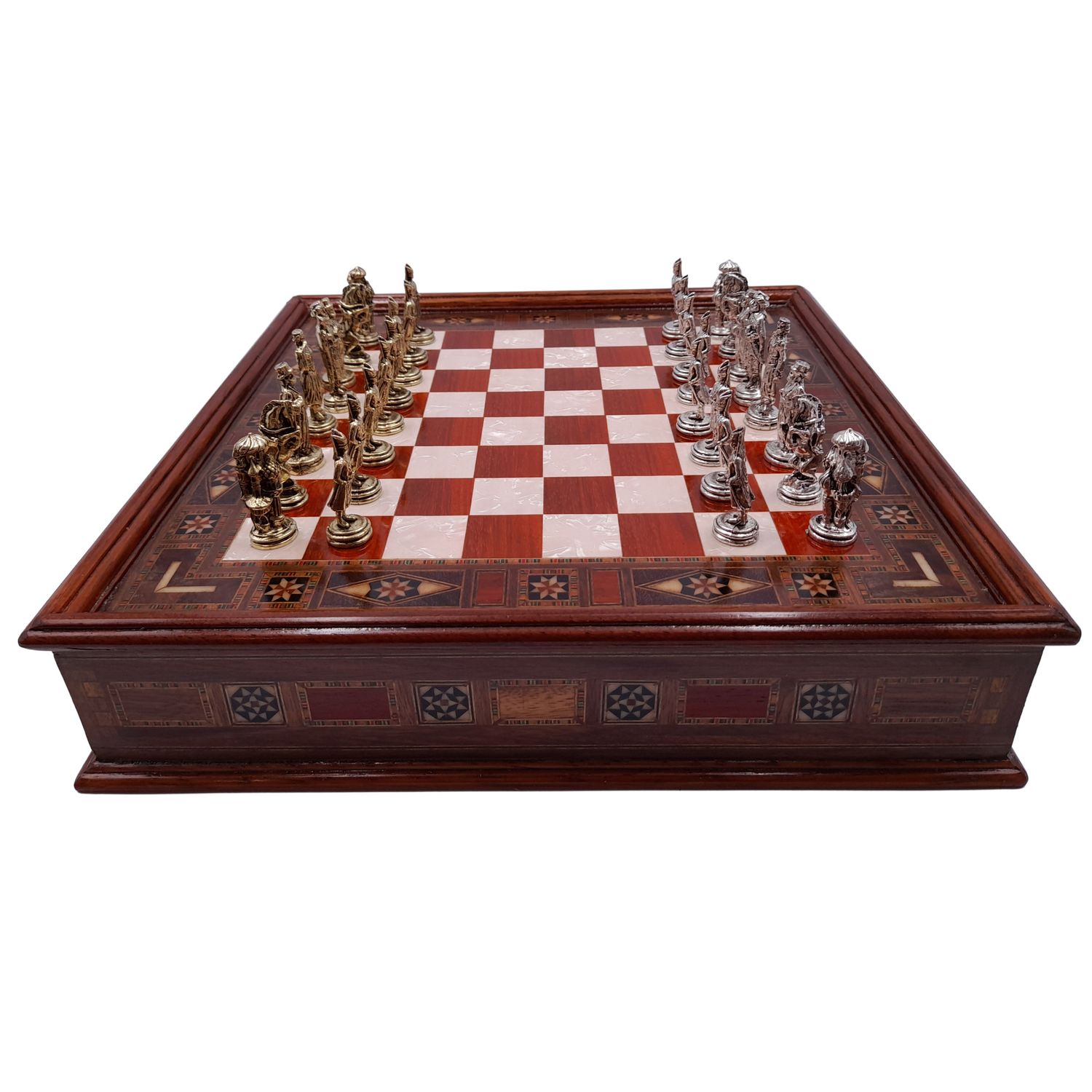Joc sah IdeallStore&reg;, Chess Master, 30x30 cm, lemn, maro, geanta transport fotografia produsului View 7 L