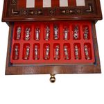 Joc sah IdeallStore&reg;, Chess Master, 30x30 cm, lemn, maro, geanta transport fotografia produsului View 4 S