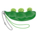 Set zece jucarii antistres IdeallStore®, pastaie de mazare, tip breloc, 6.5 cm, verde fotografia produsului View 2 S