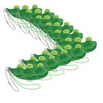 Set zece jucarii antistres IdeallStore®, pastaie de mazare, tip breloc, 6.5 cm, verde fotografia produsului