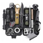 Kit de supravietuire IdeallStore&reg;, Savivour Master, 20 elemente multifunctionale, negru fotografia produsului