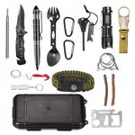 Kit de supravietuire IdeallStore&reg;, Savivour Master, 20 elemente multifunctionale, negru fotografia produsului View 2 S