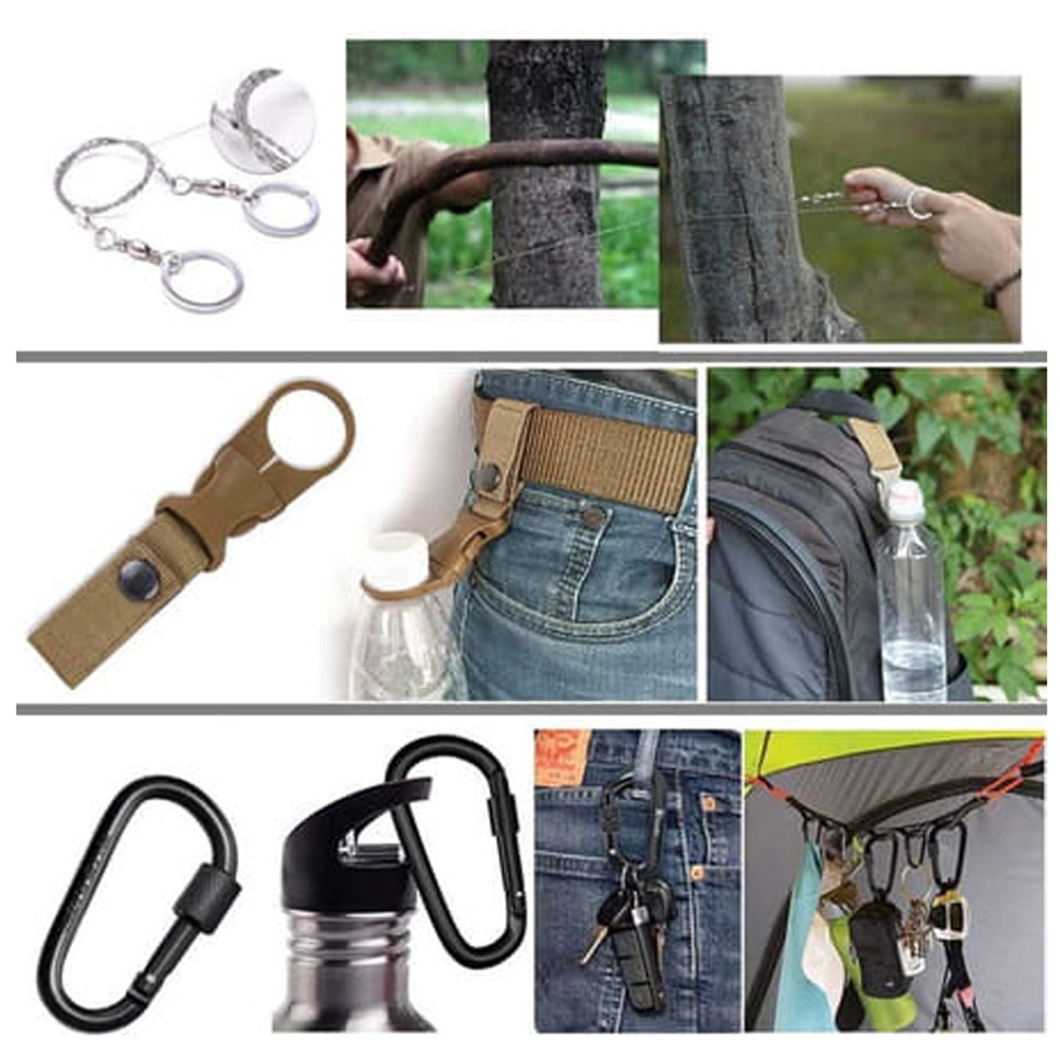 Kit de supravietuire IdeallStore&reg;, Savivour Master, 20 elemente multifunctionale, negru fotografia produsului View 11 L