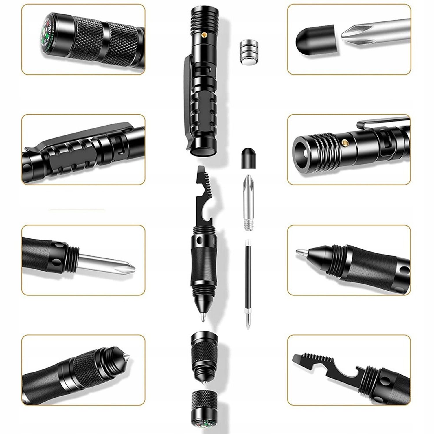 Pix tactic IdeallStore&reg;, Comando Specialist, multifunctional, aluminiu, 13.5 cm, negru fotografia produsului View 5 L