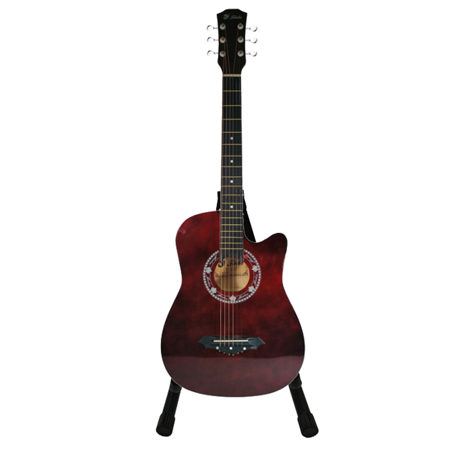 Chitara clasica IdeallStore®, 95 cm, lemn, Cutaway, visinie, stativ inclus fotografia produsului View 25 L