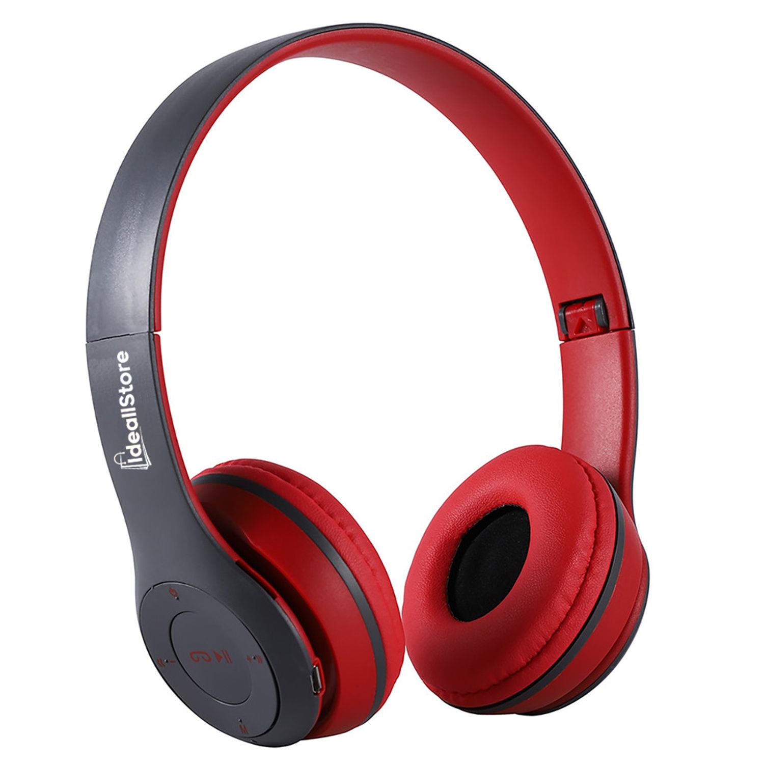 Casti bluetooth IdeallStore&reg; wireless, Street Style, 5.0, compatibile iOS si Android, gri fotografia produsului View 4 L