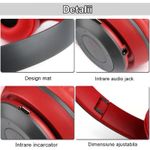 Casti bluetooth IdeallStore&reg; wireless, Street Style, 5.0, compatibile iOS si Android, gri fotografia produsului View 8 S