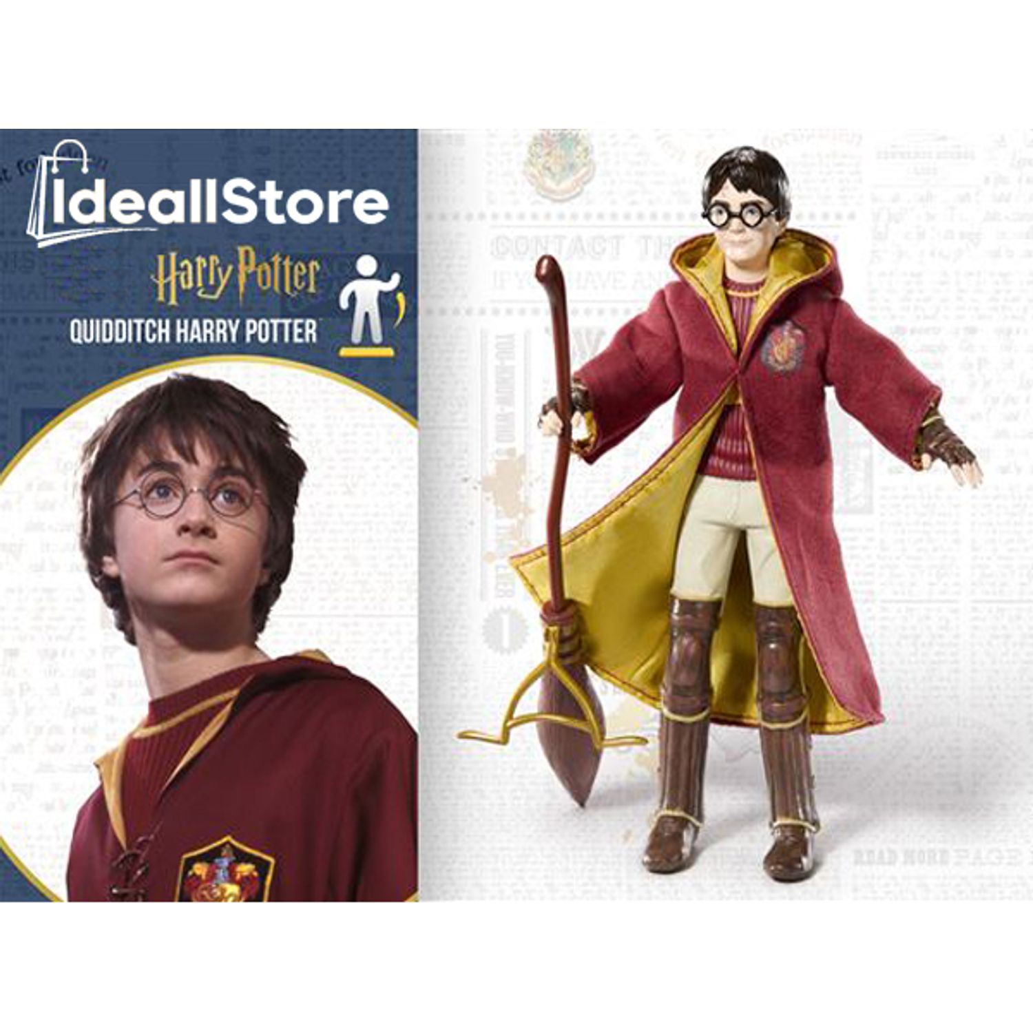 Figurina Harry Potter articulata IdeallStore&reg;, Quidditch Seeker, editie de colectie, 18 cm, stativ inclus fotografia produsului View 3 L