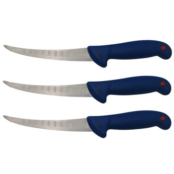 Set trei cutite de filetat IdeallStore®, Chef s Knife, otel inoxidabil, 30 cm, albastru