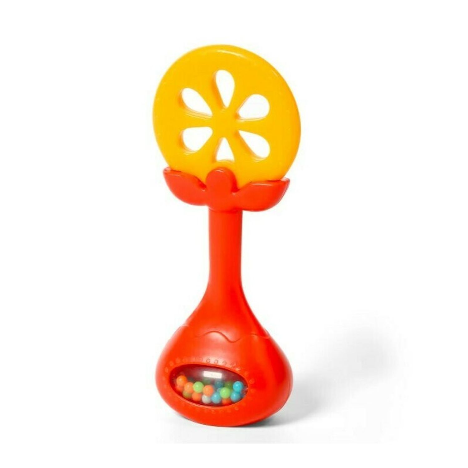BabyOno - Jucarie pentru dentitie  Cu zornaitoare  Fara bisfenol A  0 luni+  Portocaliu fotografia produsului