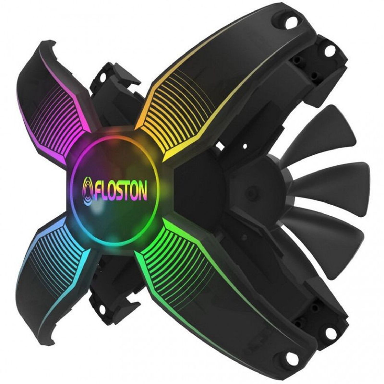 Ventilator Floston FRAMELESS GAMING RGB, 120mm (Negru) fotografia produsului View 3 L
