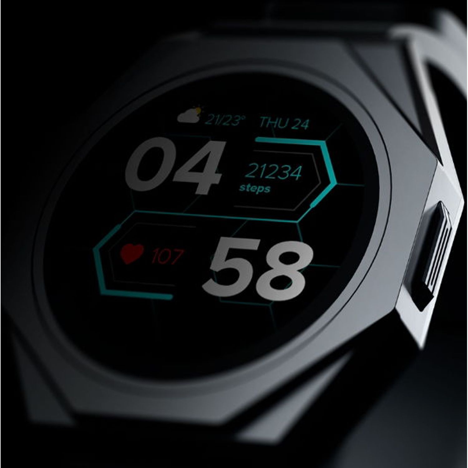 Smartwatch Canyon Otto SW-86, LCD 1.3", Bluetooth (Negru) fotografia produsului View 8 L