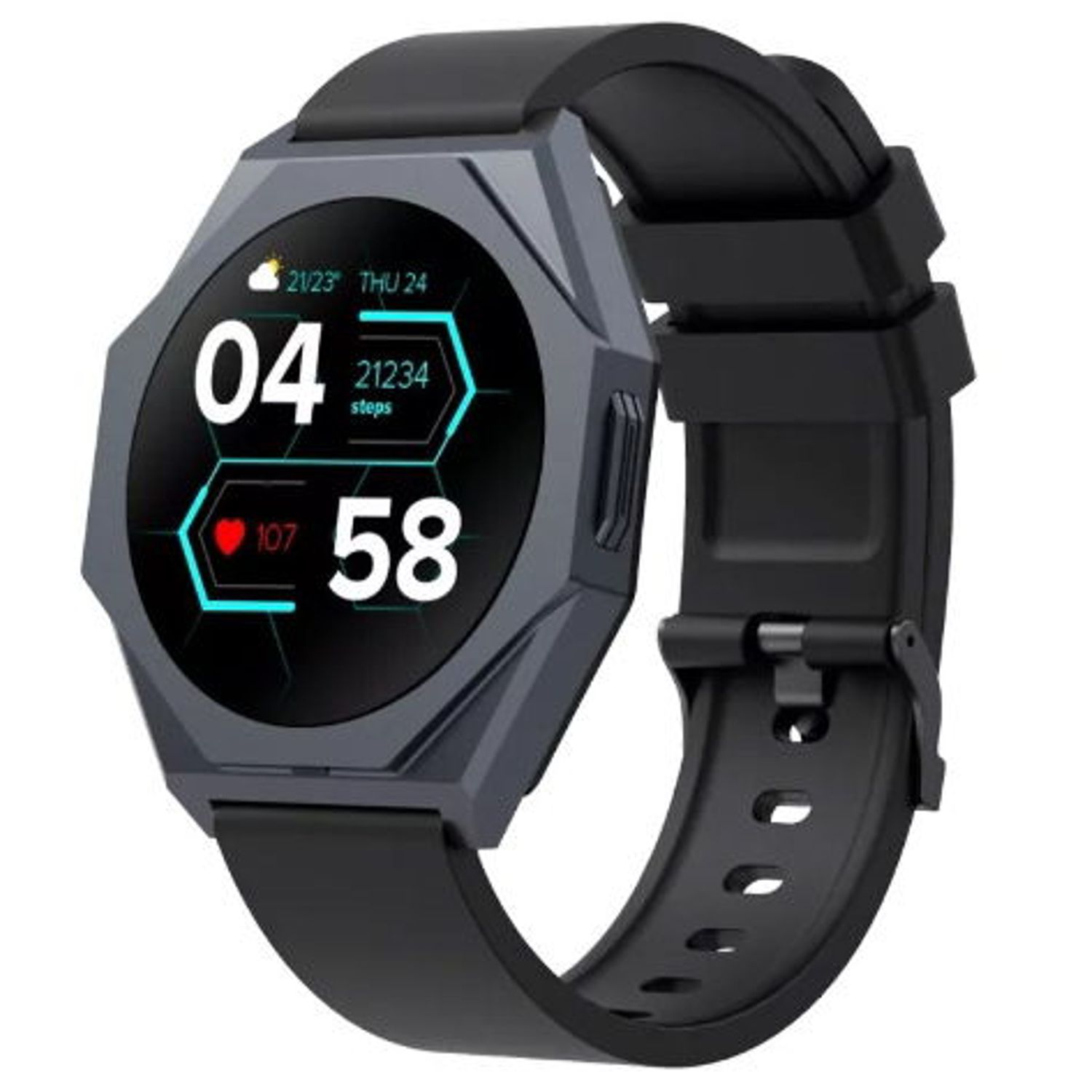 Smartwatch Canyon Otto SW-86, LCD 1.3", Bluetooth (Negru) fotografia produsului View 2 L