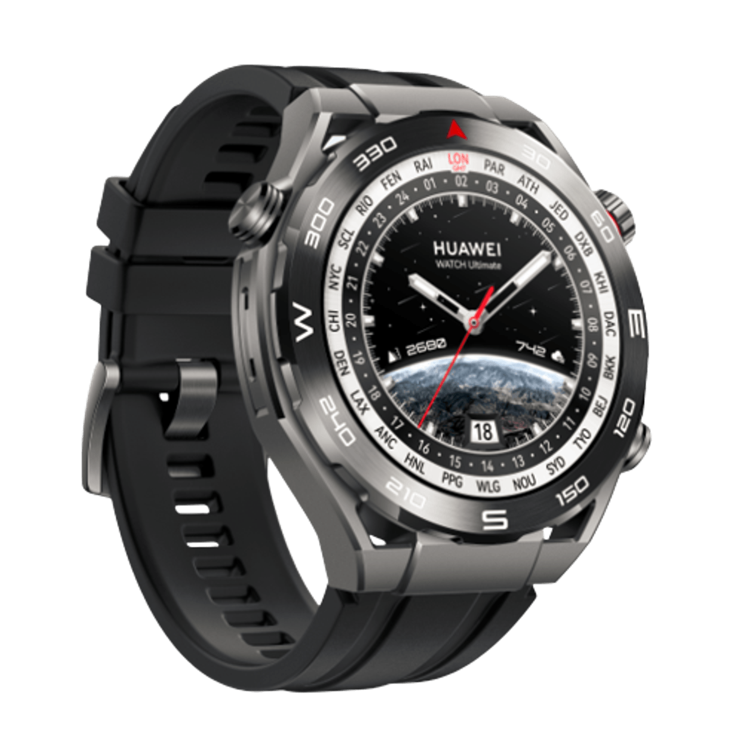 Smartwatch Huawei Watch Ultimate Expedition Black, Bratara silicon (Negru) fotografia produsului View 5 L