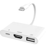 Adaptor STAR THT-020, Lightning - USB/HDMI/Lightning (Alb) fotografia produsului