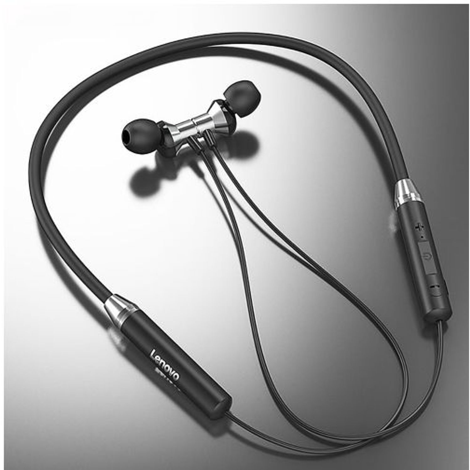 Casti Alergare Lenovo HE05, Waterproof IPX5, Bluetooth, Microfon (Negru) fotografia produsului View 2 L