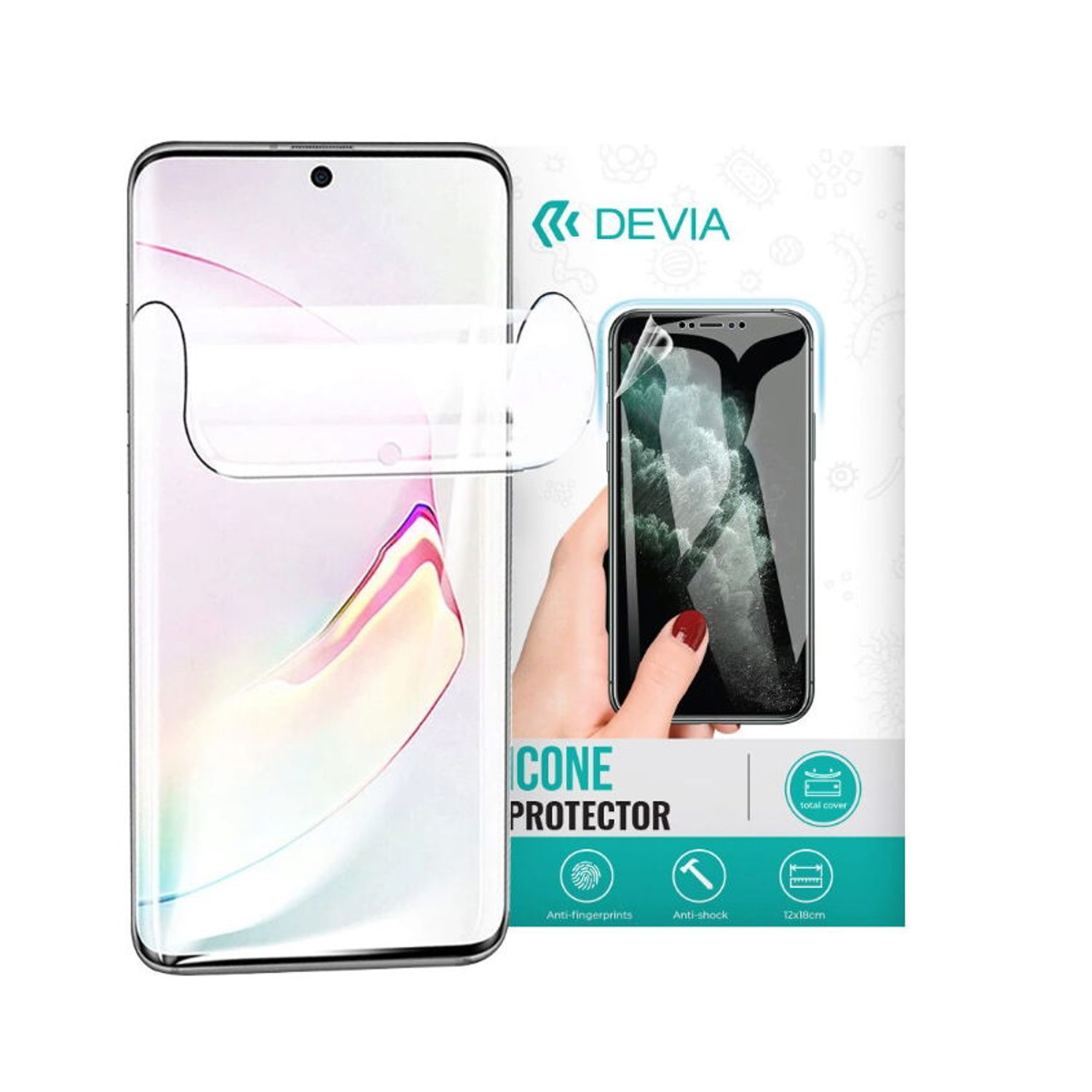 Folie Silicon Antibacterian Devia Pentru Xiaomi Redmi Note 12 Pro (Transparent) fotografia produsului