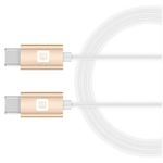 Cablu de date Evelatus TPC03, USB Type-C - USB Type-C, 1 m (Alb/Auriu) fotografia produsului View 3 S
