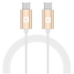 Cablu de date Evelatus TPC03, USB Type-C - USB Type-C, 1 m (Alb/Auriu) fotografia produsului