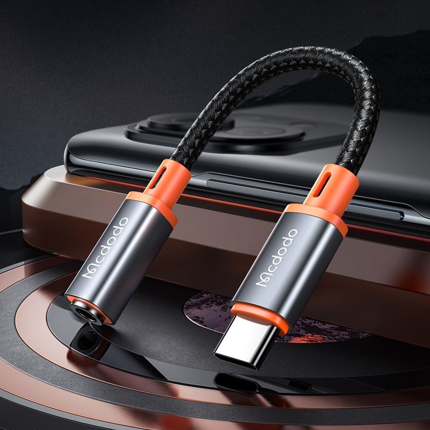 Adaptor pentru telefon Mcdodo, seria Castle, USB-C la mini jack, DAC fotografia produsului View 6 L