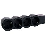 Bloc multipriza LEGRAND L694576, 4 Prize, Schuko (Negru) fotografia produsului View 3 S