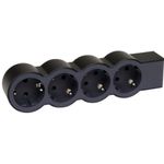 Bloc multipriza LEGRAND L694576, 4 Prize, Schuko (Negru) fotografia produsului View 2 S