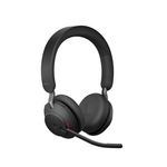 Casti cu microfon Jabra Evolve2 65 MS Stereo, Bluetooth, Statie de incarcare, USB Type-C (Negru) fotografia produsului View 4 S