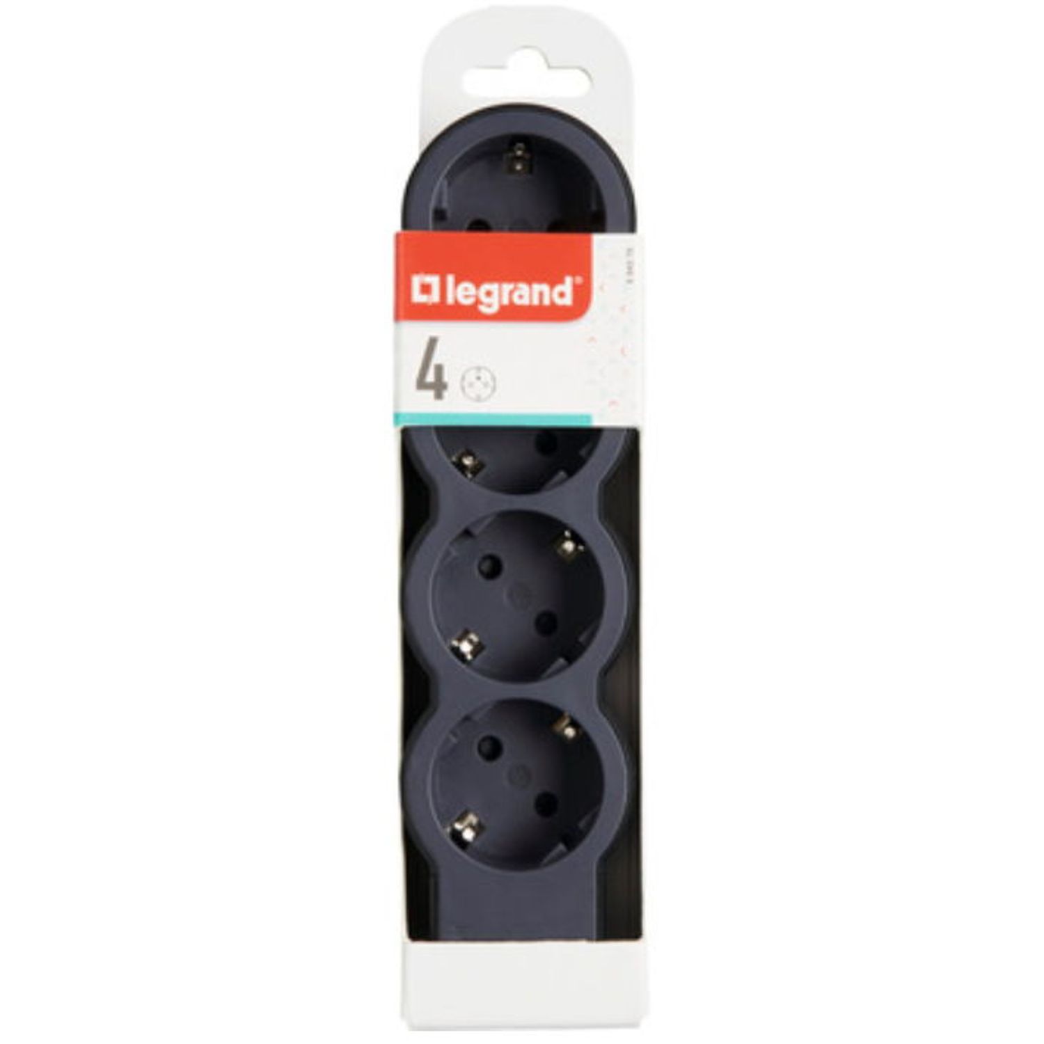 Bloc multipriza LEGRAND L694576, 4 Prize, Schuko (Negru) fotografia produsului View 4 L