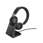 Casti cu microfon Jabra Evolve2 65 MS Stereo, Bluetooth, Statie de incarcare, USB Type-C (Negru) fotografia produsului