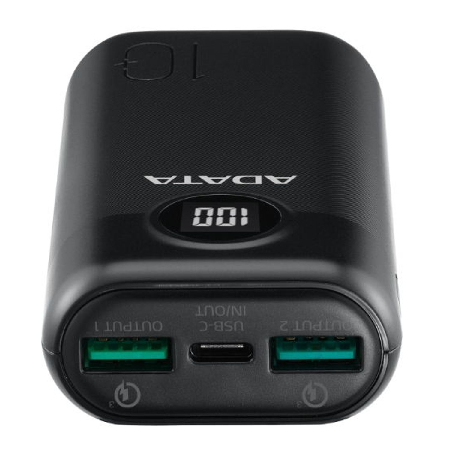 Acumulator extern ADATA AP10000QCD-DGT-CBK, 10000mAh, Quick Charge (Negru) fotografia produsului View 4 L