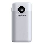 Acumulator extern ADATA AP10000QCD-DGT-CWH, 10000mAh, 2x USB A, 1x USB C (Alb) fotografia produsului