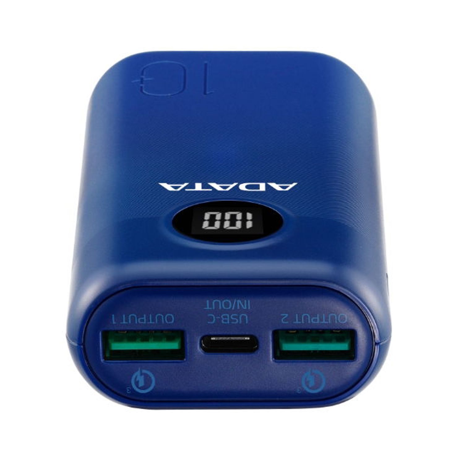 Acumulator extern ADATA AP10000QCD-DGT-CDB, 10000mah, 2 x USB A (Albastru) fotografia produsului View 4 L