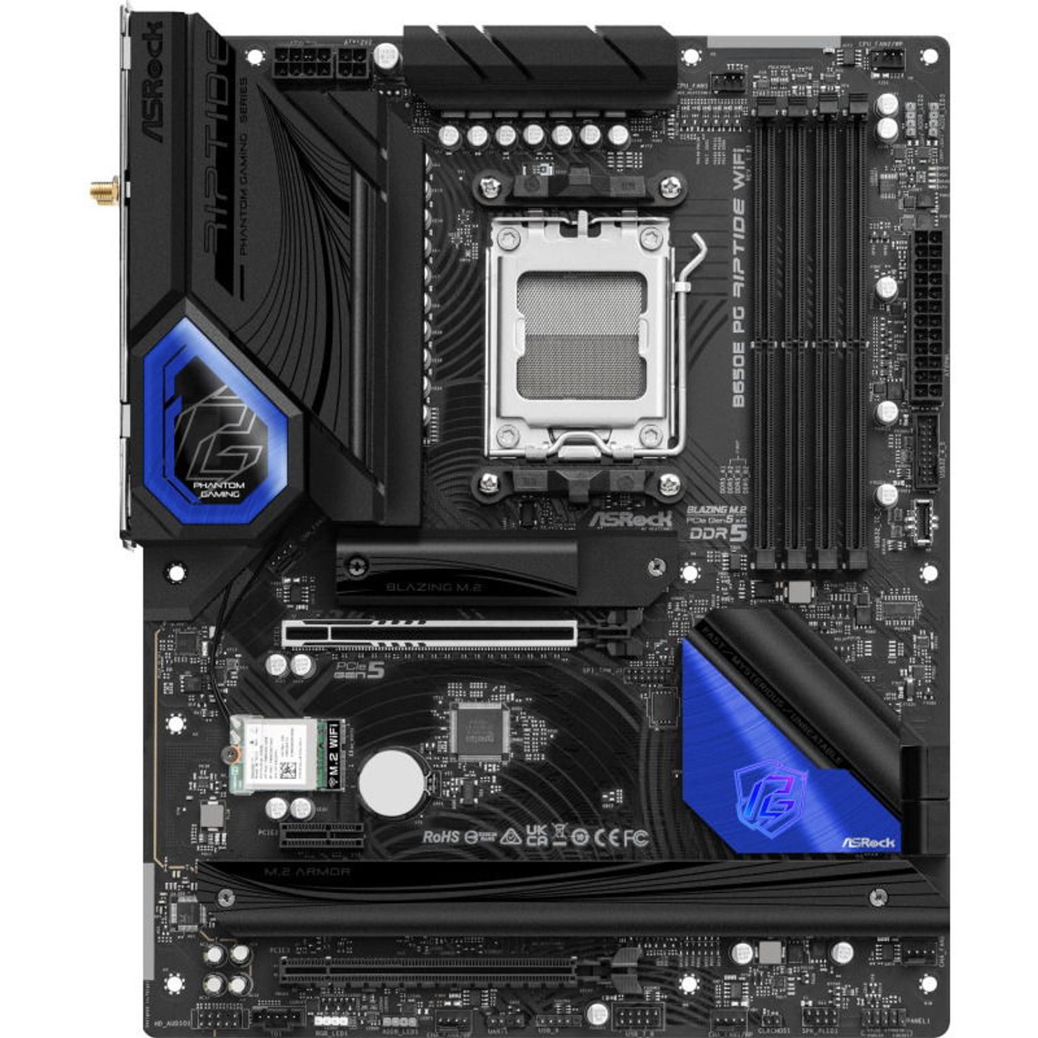 Placa de baza ASRock B650E PG RIPTIDE WIFI, AM5, AMD B650, ATX fotografia produsului