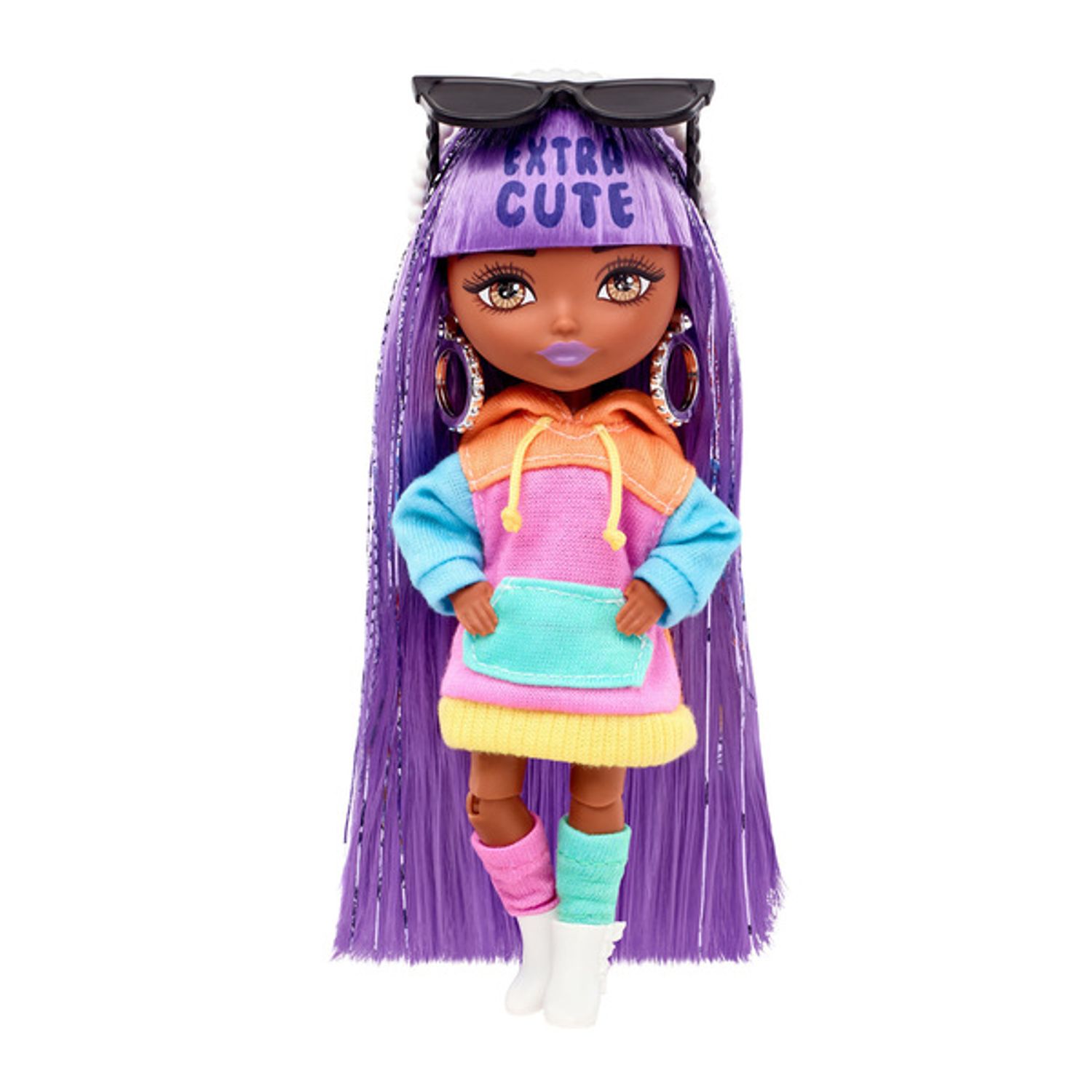Papusa Barbie Extra Minis, Lavander, mov, 13cm fotografia produsului