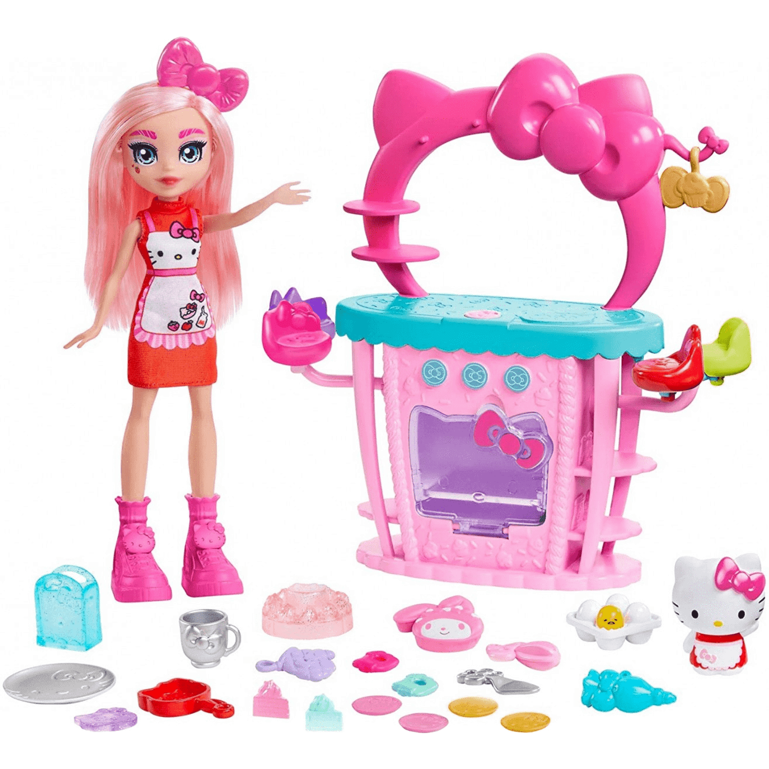 Set de joaca, papusa Hello Kitty cu cofetarie si accesorii, 3 ani fotografia produsului