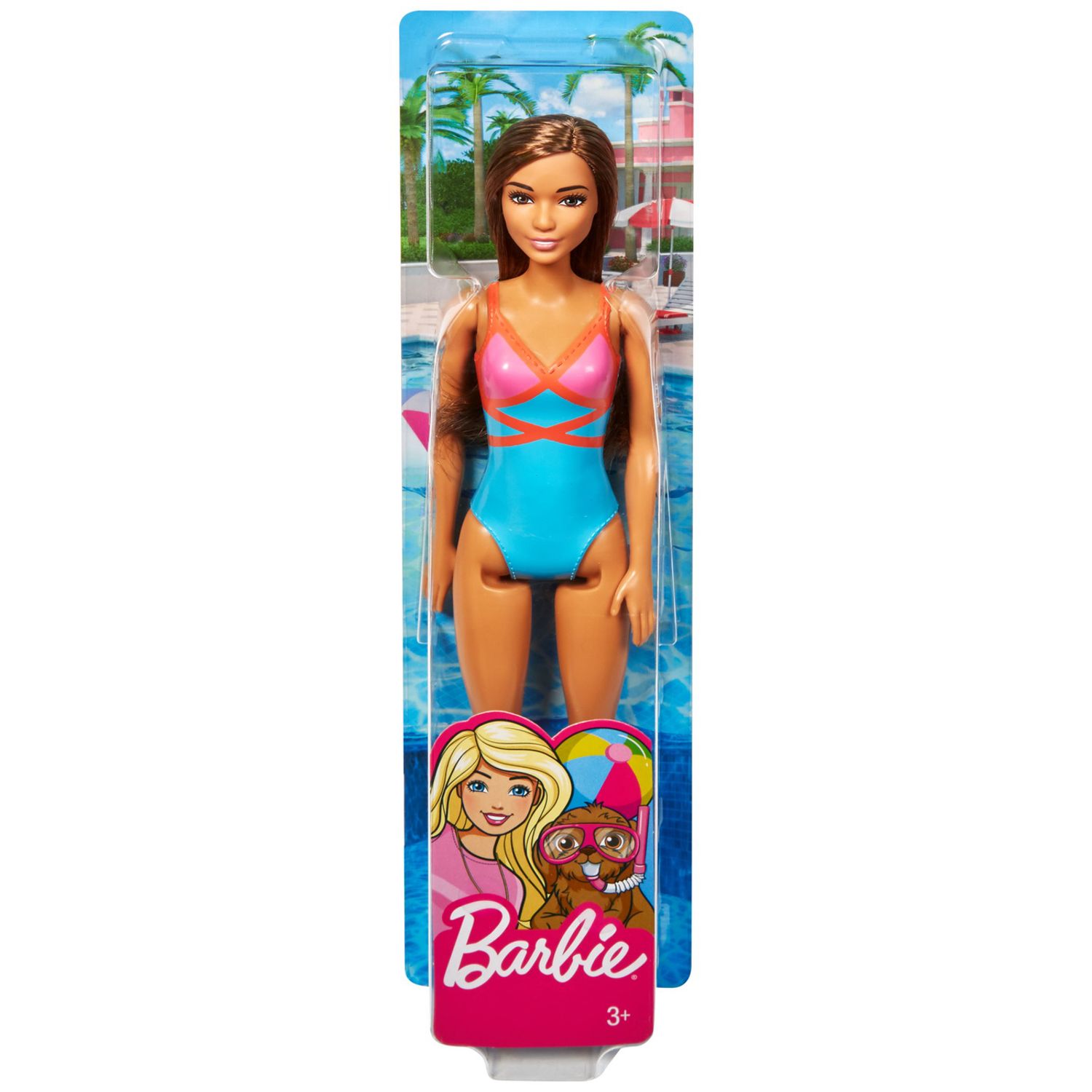 Papusa Barbie, cu costum de baie bleu fotografia produsului