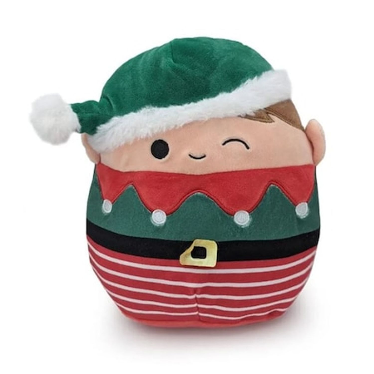 Jucarie de plus Squishmallows, Christmas Squad 2022,  Jangle The Elf Boy, 25 cm fotografia produsului