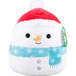 Jucarie de plus Squishmallows, Christmas Squad 2022, Snowman with Scarf, 25 cm fotografia produsului