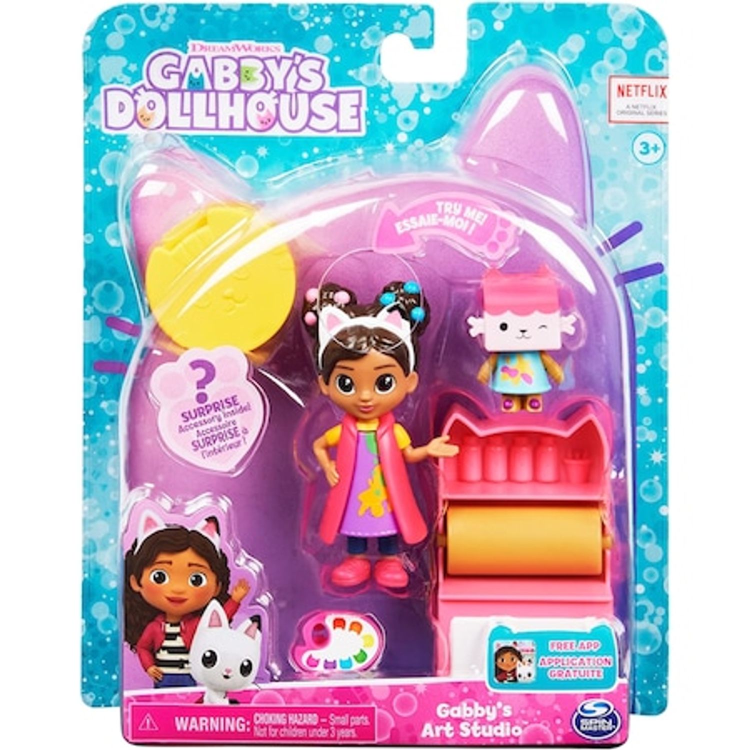 Set 3 figurine interactive Spin Master, Gabby's Dollhouse Art Studio cu accesorii, 3 ani+ fotografia produsului