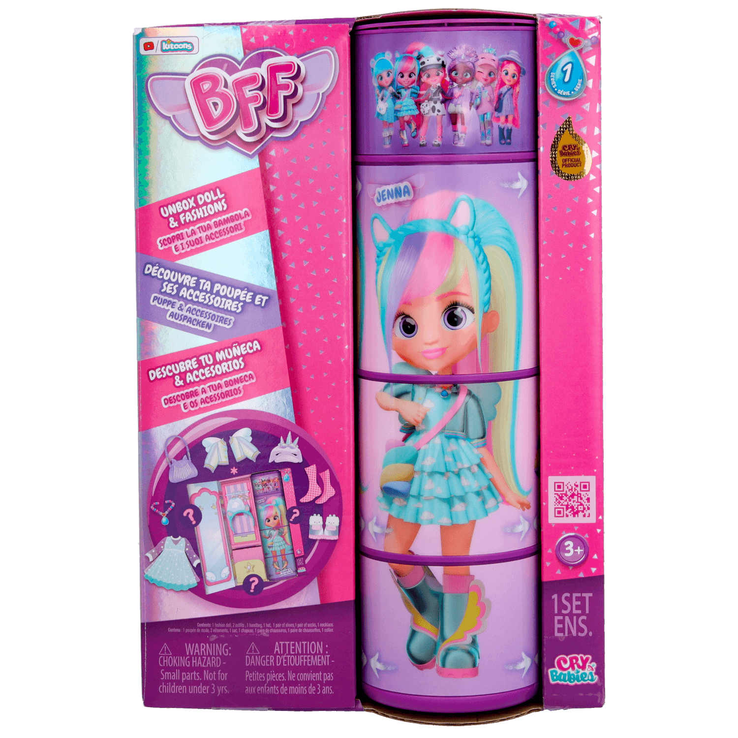 Papusa Cry Babies BFF - Jenna, 20 cm fotografia produsului