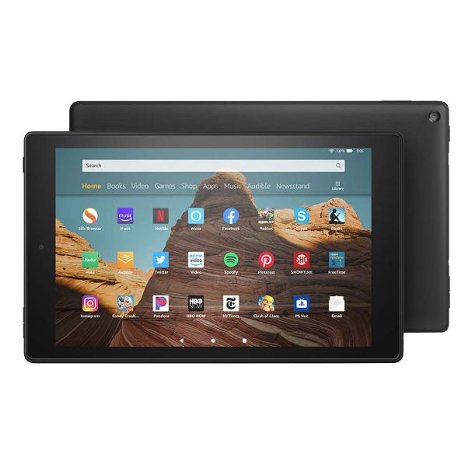 Tableta Amazon Fire HD 10 (2019), Procesor Octa Core 2.0GHz, Ecran IPS LCD 8", 2GB RAM, 64GB Flash, 2MP, Wi-Fi, Bluetooth (Negru) fotografia produsului
