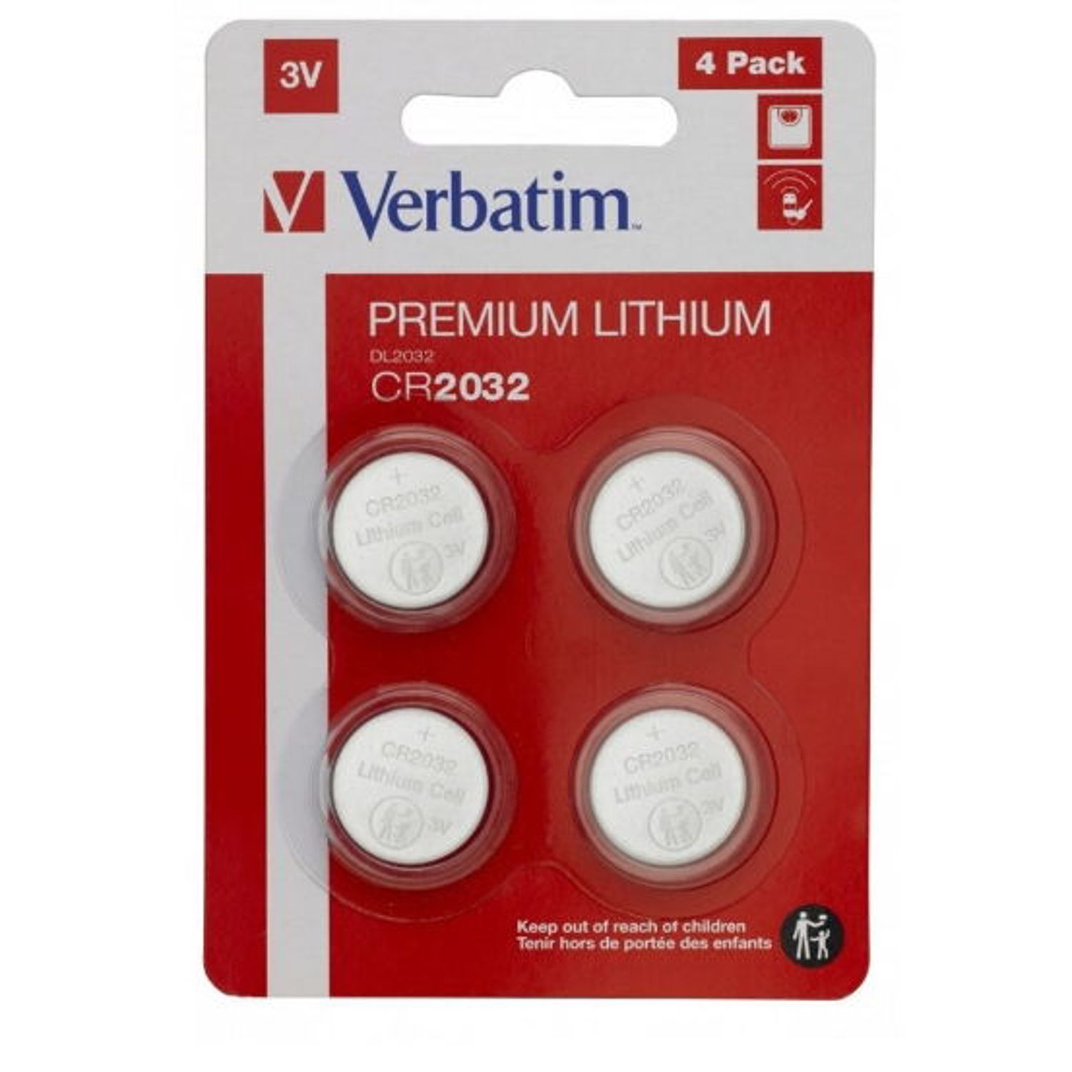 Baterii Lithium Verbatim 49533, CR2032, 3V, 4 buc fotografia produsului