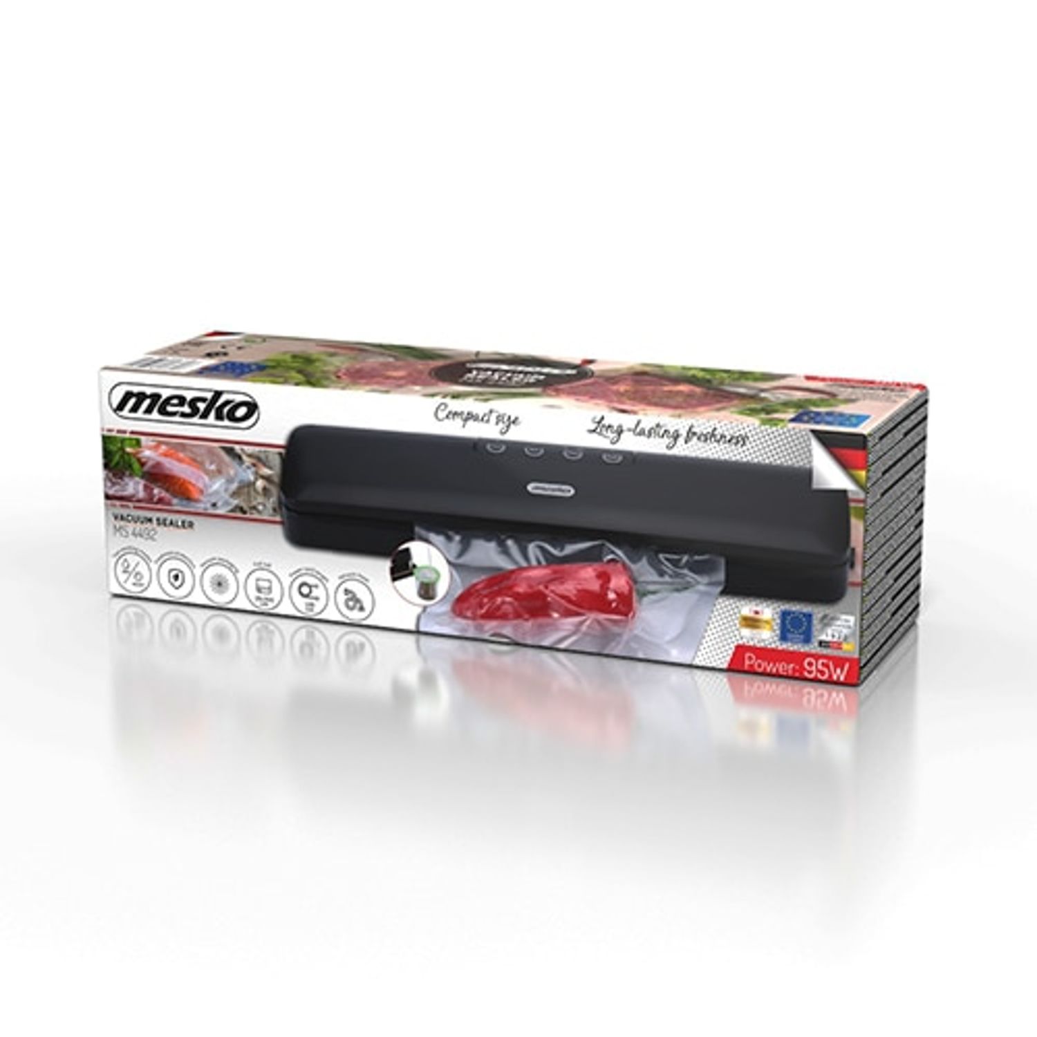 Aparat de vidat alimente Mesko MS 4492, 95 W fotografia produsului View 2 L