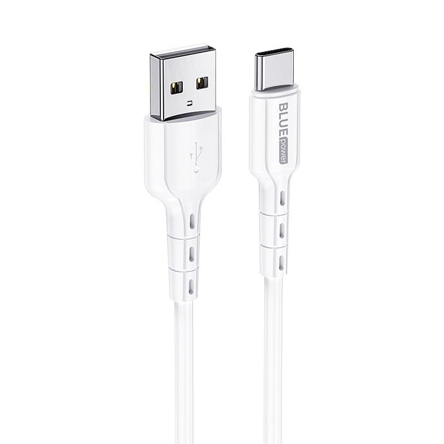 Cablu de date BLUE Power BCDU01, USB - USB Type-C, 1m, 2.4 A (Alb) fotografia produsului