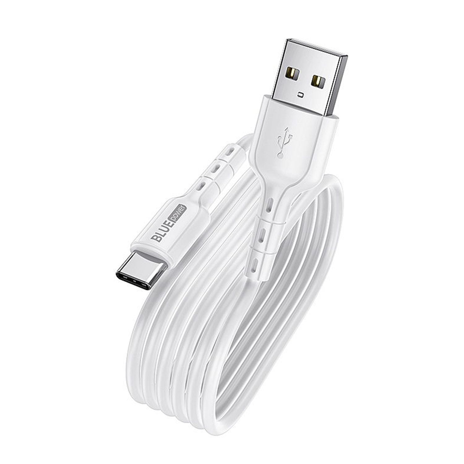 Cablu de date BLUE Power BCDU01, USB - USB Type-C, 1m, 2.4 A (Alb) fotografia produsului View 3 L