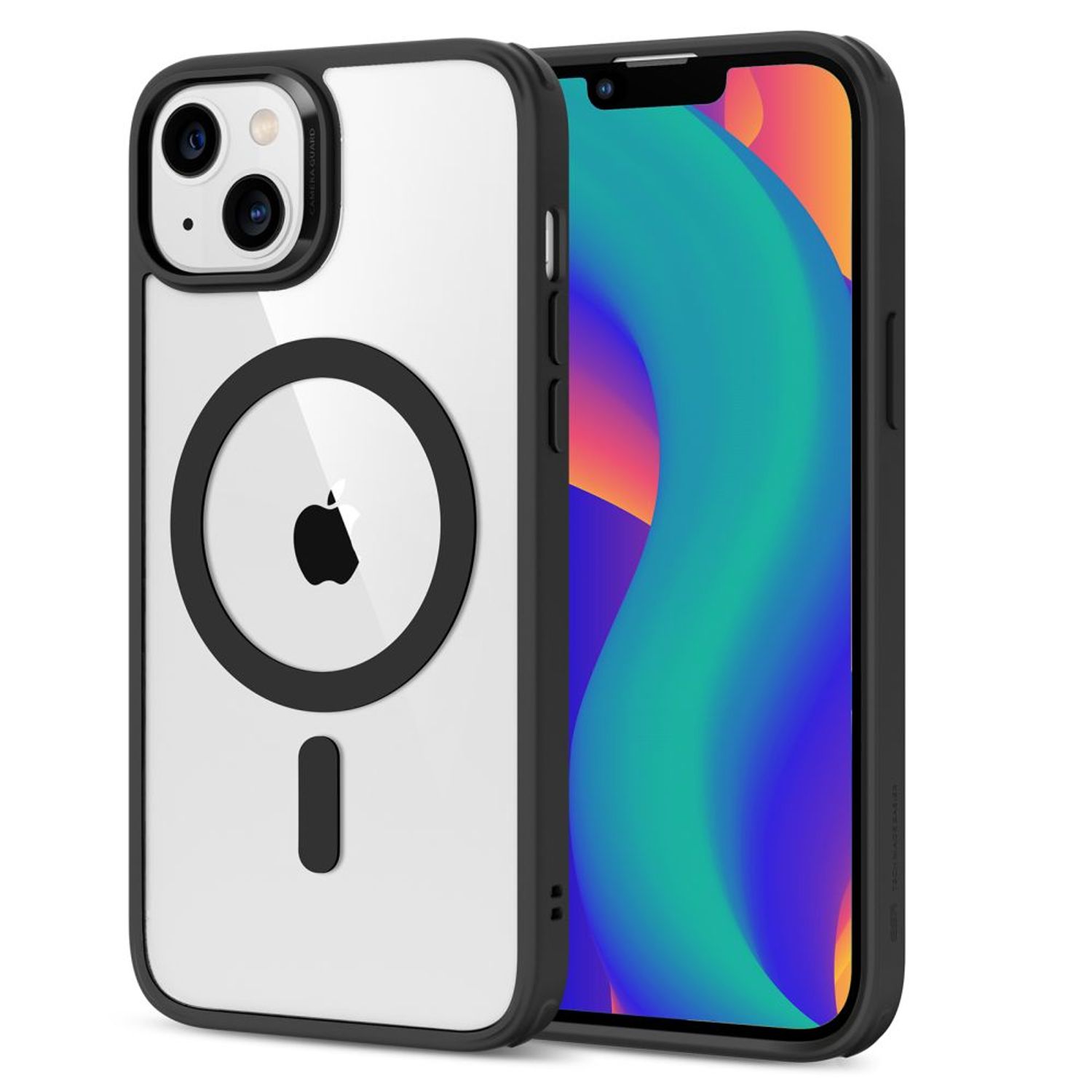 Husa de protectie premium, rezistenta la socuri, compatibila cu iPhone 14   iPhone 13, Negru fotografia produsului